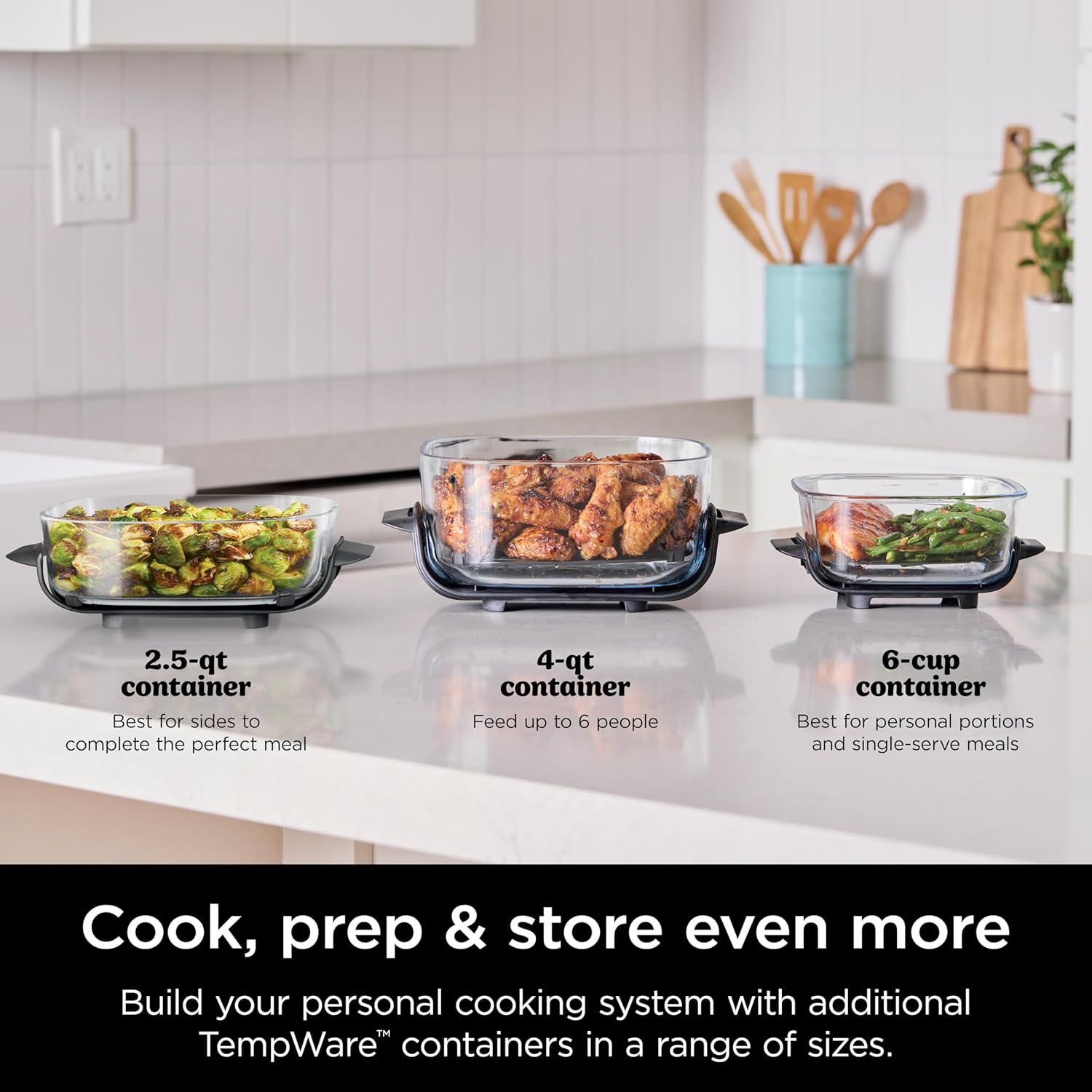 Ninja 4-QT CleanCrisp™ Glassware Container - Microwave & Dishwasher Safe, PFAS Free
