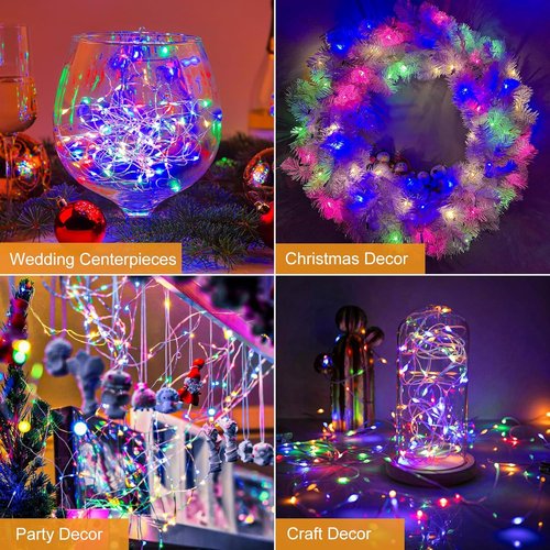 Btfarm 30 Pack Fairy Lights - Battery Operated 7ft Twinkle Lights | Waterproof Mini Silver Wire for Weddings & Decor