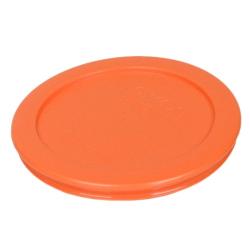 Pyrex (4 7200 2 Cup Glass Dishes & (4) 7200-PC 2 Cup Orange Lids - Made in the USA