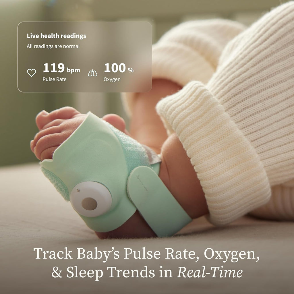 Owlet Dream Duo (Gen 3) Smart Baby Monitor Bundle - 2K HD Video & Dream Sock for Oxygen, Heart Rate & Sleep Tracking | App Health Insights