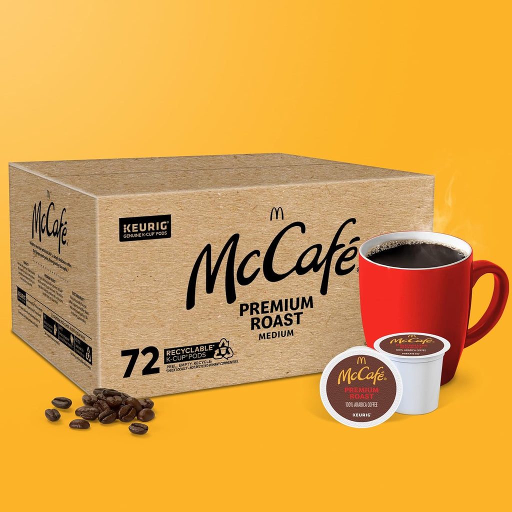 McCafe Premium Roast Coffee - Medium Roast Keurig K-Cup Pods | 72 Count for Rich Flavor