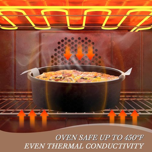 AIVIKI Nonstick 8-Inch Round Cake Pan Set - 3 Carbon Steel Baking Tins with 100 Parchment Papers