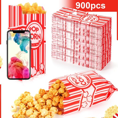 900 Pcs Popcorn Bags, 1 Oz Paper Bags Individual Servings Bulk for Popcorn Machine Movie Nights Mother's Day Kitchen Supplies