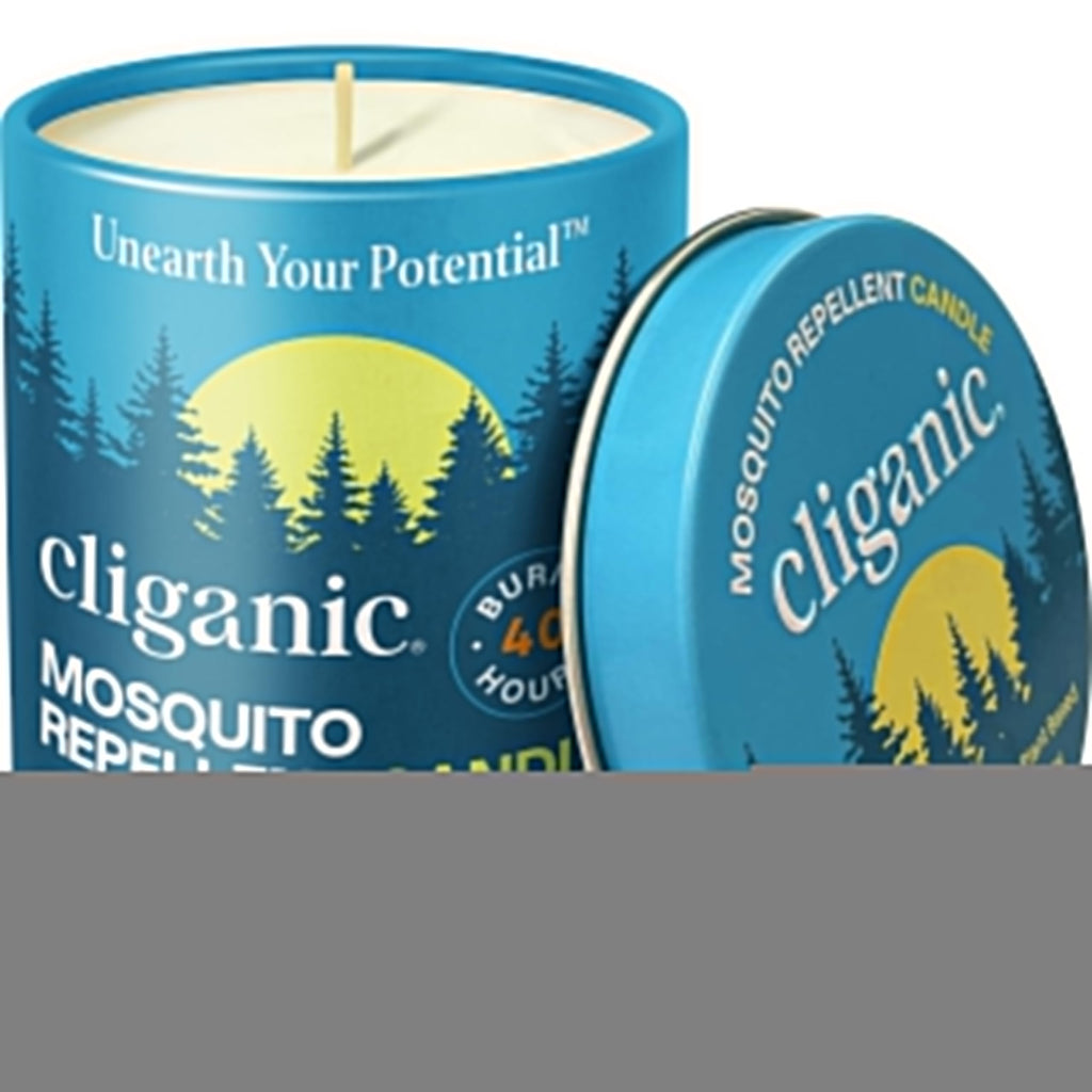 Cliganic Mosquito Repellent Candle (9oz) | Citronella, DEET Free, Essential Oil Infused for Outdoor, Camping | Burns 40 Hours