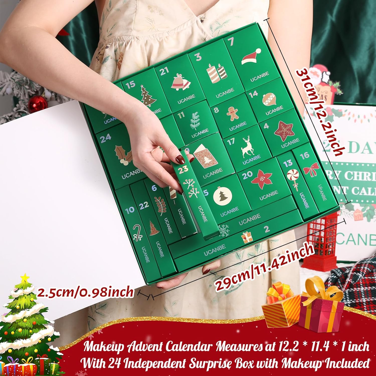 UCANBE 2025 Makeup Advent Calendar - 24 Days of Holiday Beauty Surprises for Women & Teens