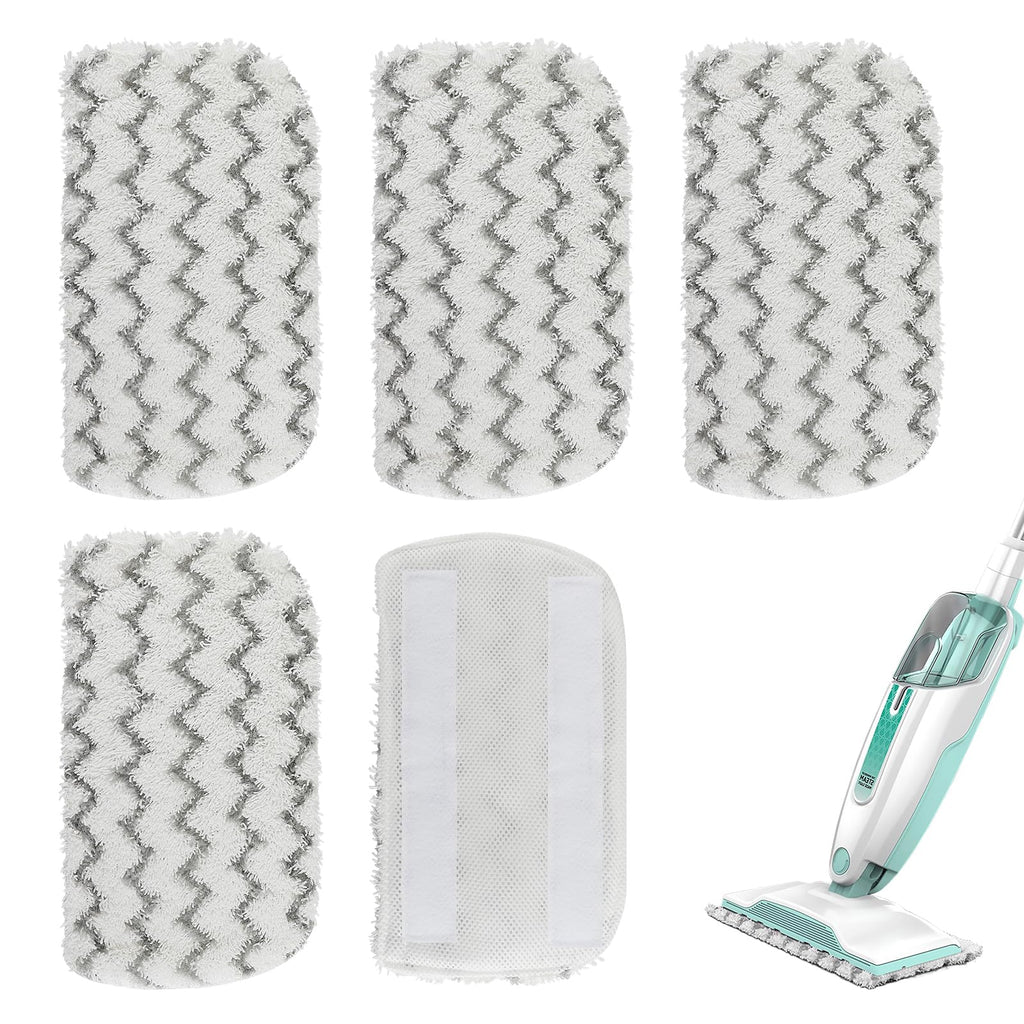 Sgizoku S1000 S2001 Steam Mop Replacement Pads for Shark Steam Mop S1000 S1000A S1000C S1000WM S10001C S1200 & S2001 SteamSpot Steam Mop - Dirt Grip, Washable & Reusable for All Floor Clean - 5Pack