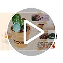 Ceramic Cactus Measuring Spoons Set - Blue & Green, 4 Sizes Kitchen Organizer