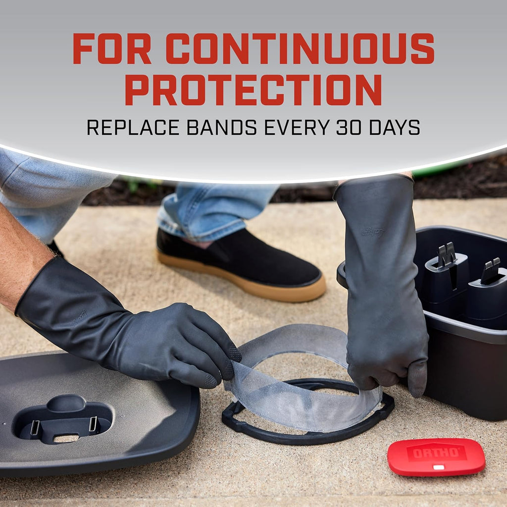 Ortho Home Defense Mosquito Killer - Silent, Easy-to-Use Protection for Up to 4,300 Sq. Ft. | 1 Station & 2 Bands