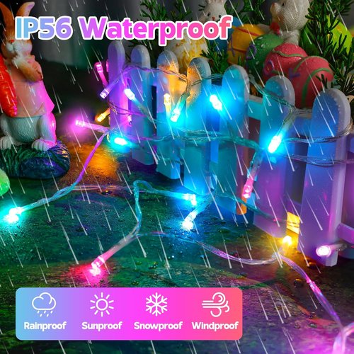 30 LED Easter String Lights - 11.5Ft Pastel Battery Mini Lights with 8 Modes & Timer | Waterproof Fairy Lighting for Outdoor & Indoor Decor