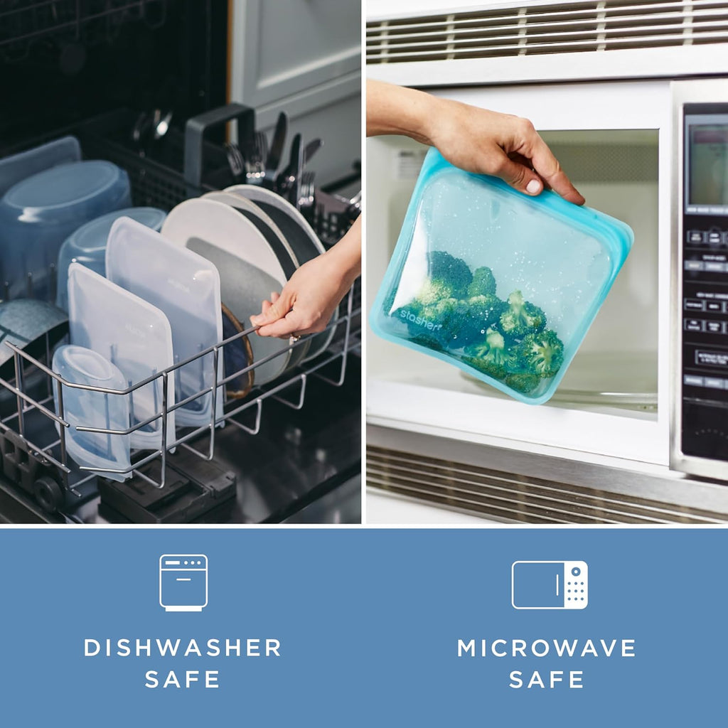 Stasher Silicone Reusable Storage Bag - Stand-Up Mega Bag, 104 Oz, Eco-Friendly, Microwave & Dishwasher Safe | Premium Food Storage Solution