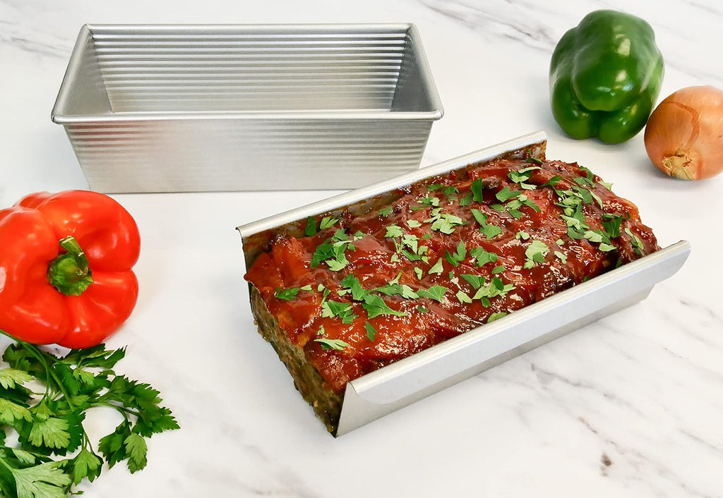 USA Pan Bakeware | Aluminized Steel Meat Loaf Pan with Insert - Durable & Non-Stick Design