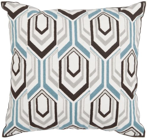 SAFAVIEH Pillows Collection Indie Decorative Pillow, 18-Inch, Brown and Grey, Set of 2
