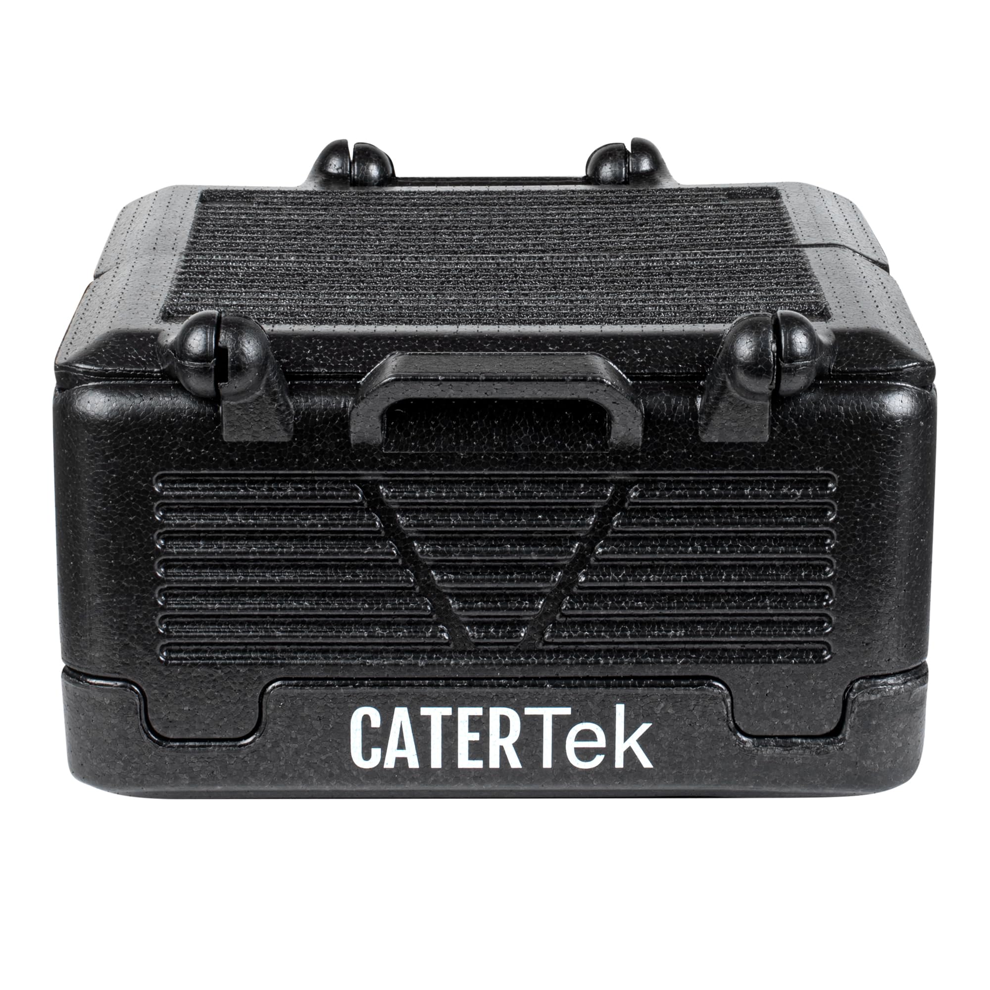 Restaurantware-Cater Tek 25 Quart Catering Hot Box, 1 Top Load Insulated Food Pan Carrier - Holds 1 Full Size 8” Deep Pan, Collapsible, Black EPP Plastic Food Box With Handles, Portable, For Buffet
