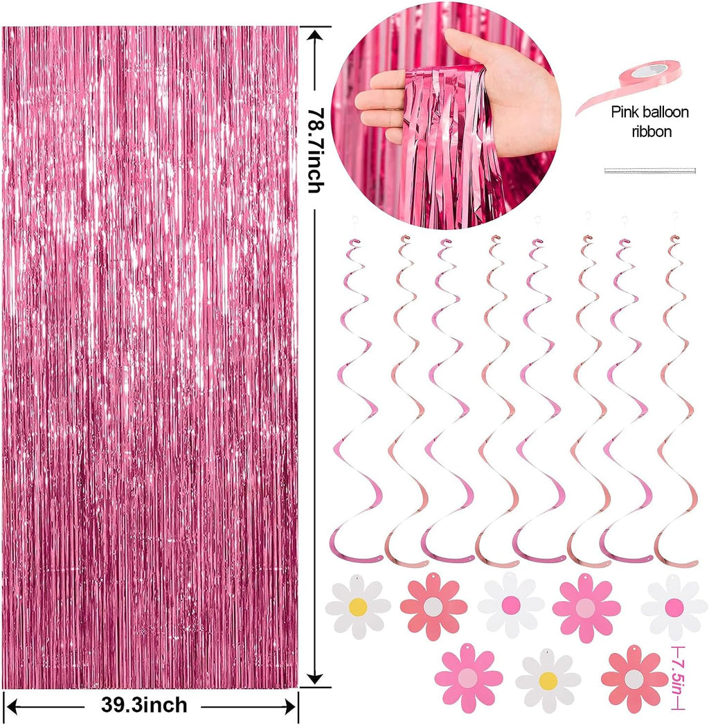 Regine Switzerland Pink Happy Birthday Party Decorations Kit - Banners, Balloons & Cake Topper