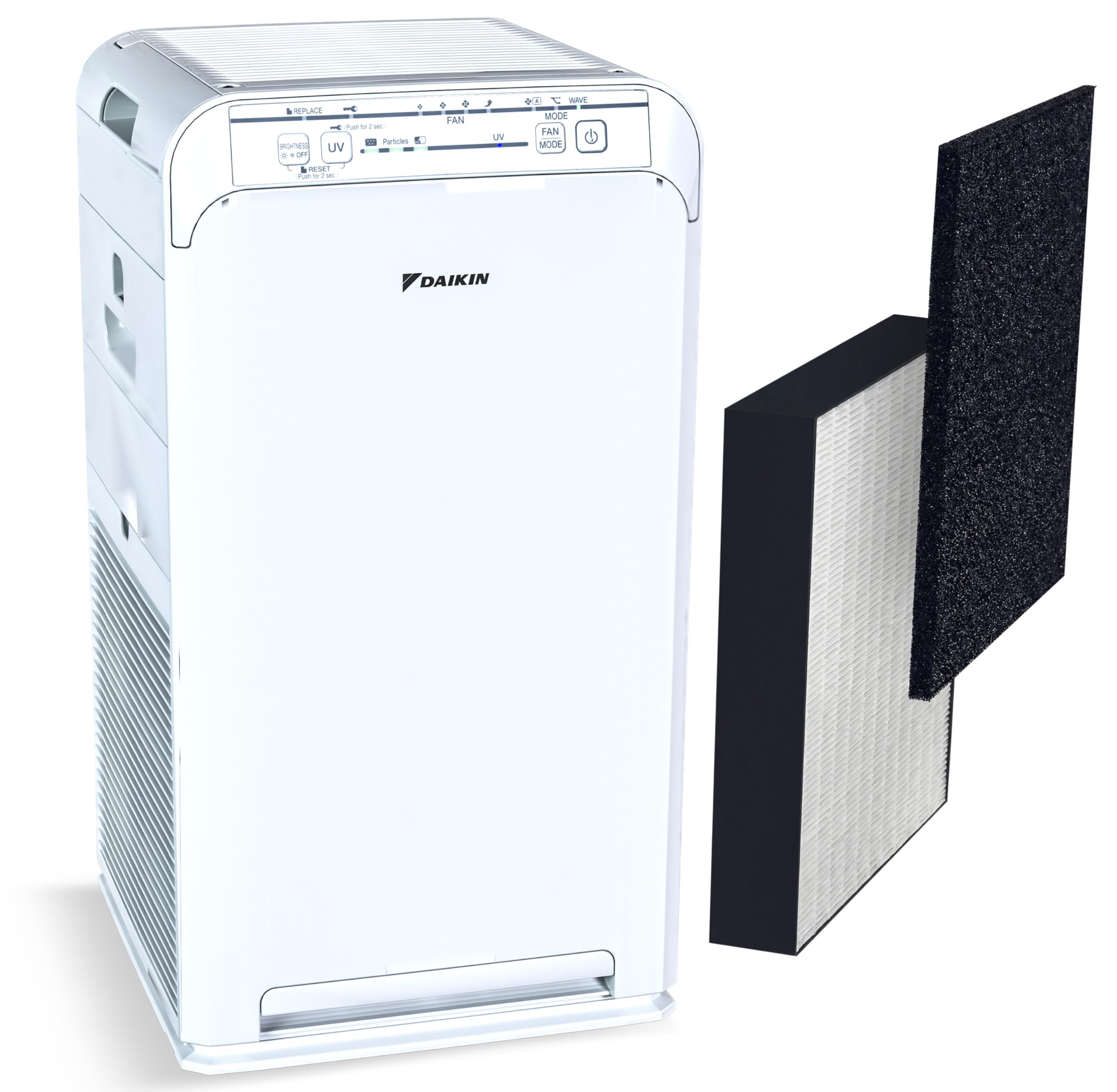 Daikin MCB50YSAU Room Air Purifier for Home, HEPA, Activated Carbon, Pre-Filter and UVC LED Light, Zero Ozone Product, CARB Certified, 10.5 x 10.5 x 19.5 in
