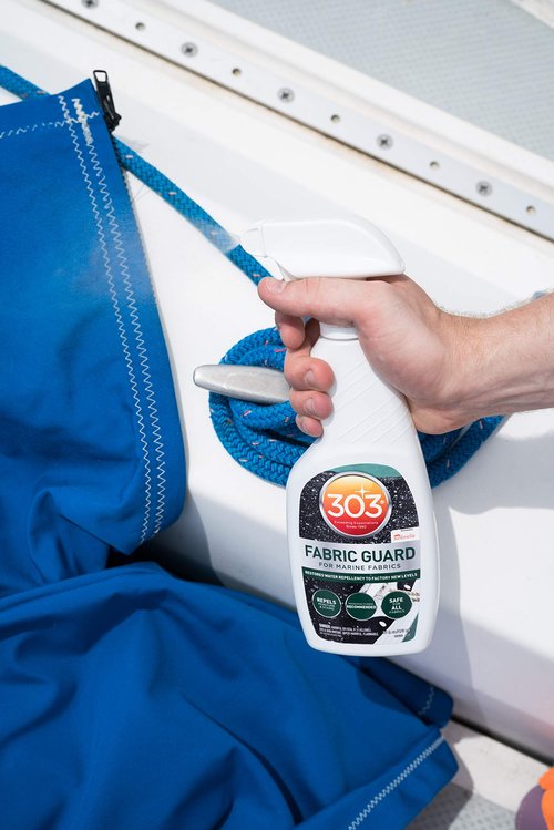303 Products Marine Fabric Guard – Water Repellent & Stain Shielding Fabric Spray, Safe for All Outdoor Upholstery, Simple & Easy to Use, Protectant Spray for Boats, 16oz (6 Pack)