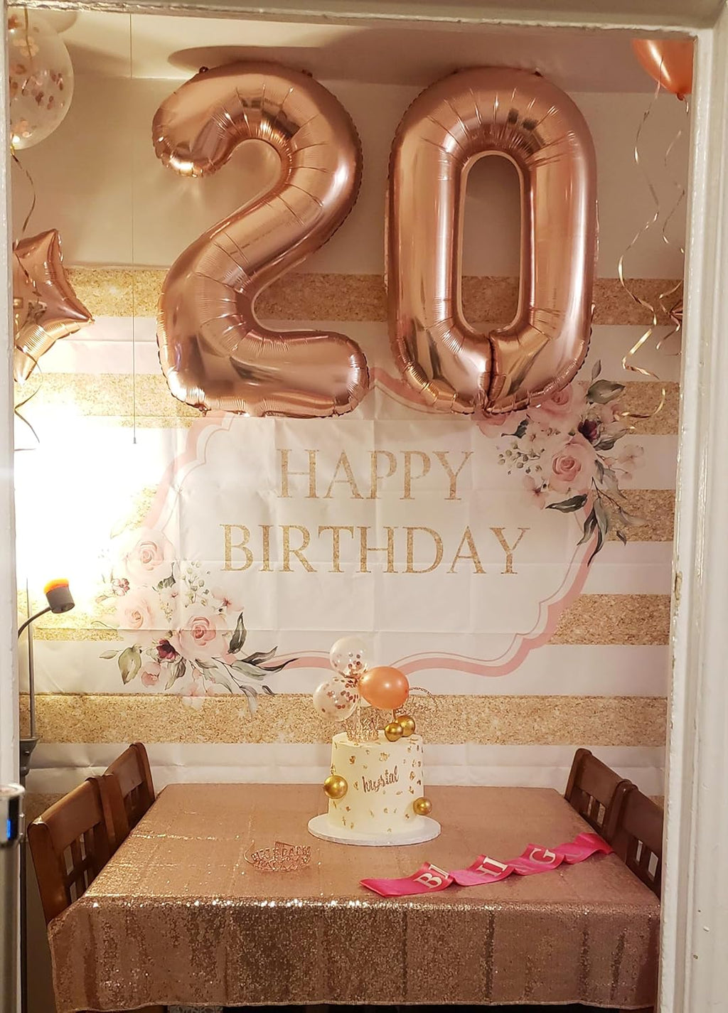 Rose Gold Number 10 Balloon - 40 Inch Giant Balloon for 10th Birthday & Wedding Celebrations