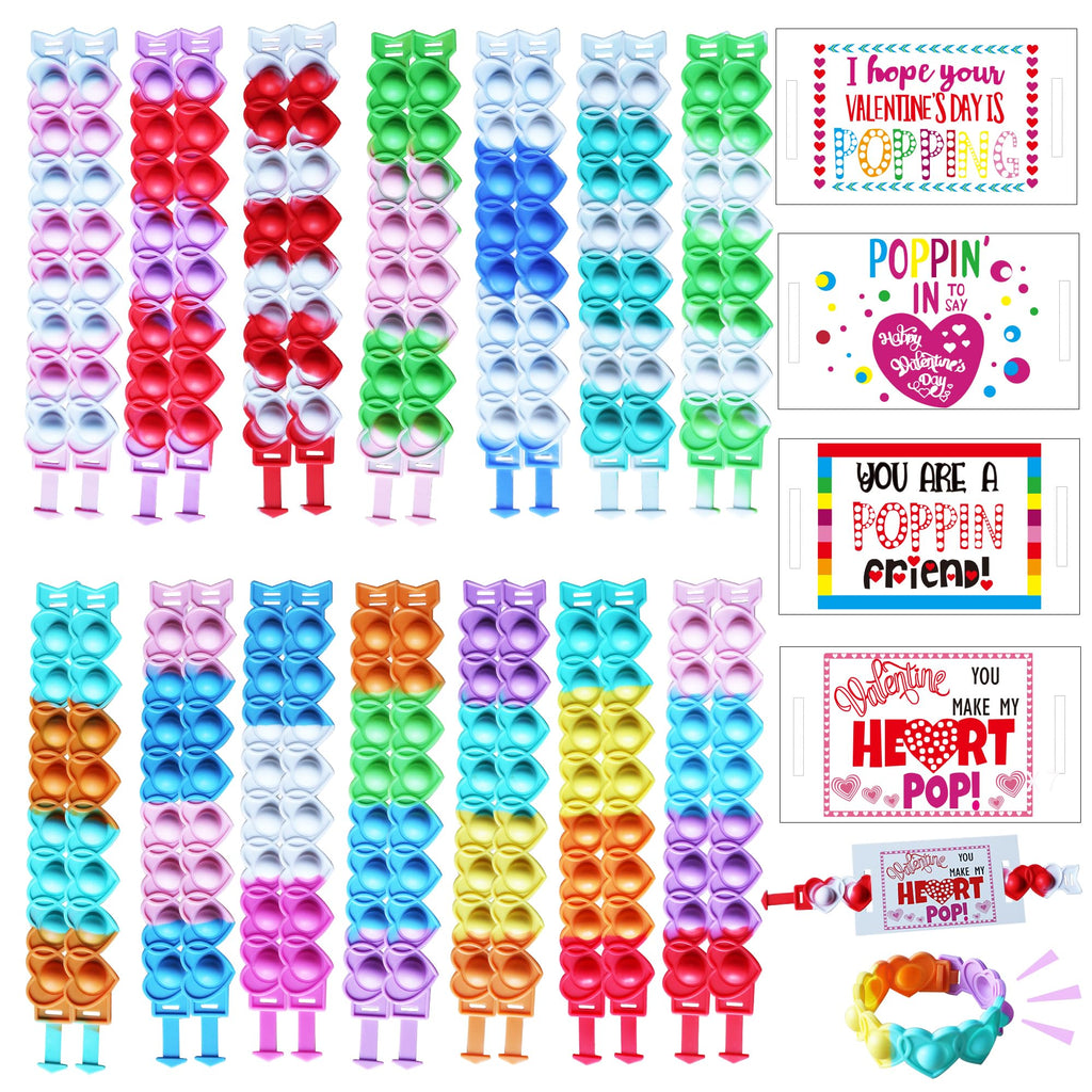 UAUOCU Valentines Day Gifts for Kids Classroom, 28 Valentine Cards Bulk for School Class Prizes Boys Girls Exchange Gift Goodie Fillers