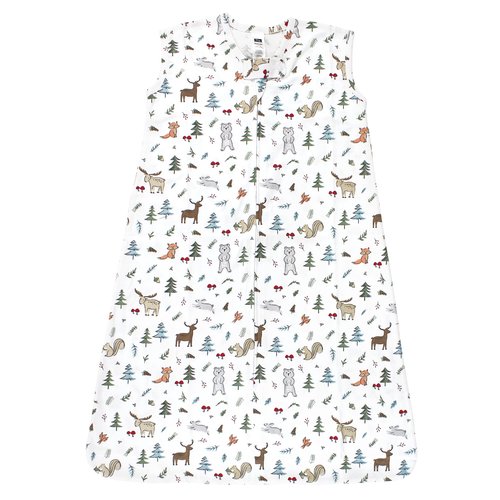 Hudson Baby Unisex Baby Cotton Sleeveless Wearable Sleeping Bag, Sack, Blanket, Woodland Friends, 0-6 Months
