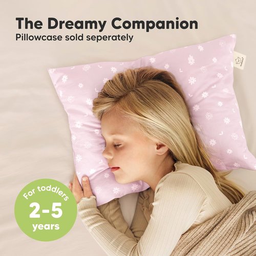 KeaBabies Toddler Pillows - Soft Organic Cotton for Ages 2-5 | 13x18 Inches, Machine Washable, Ideal for Sleep & Travel