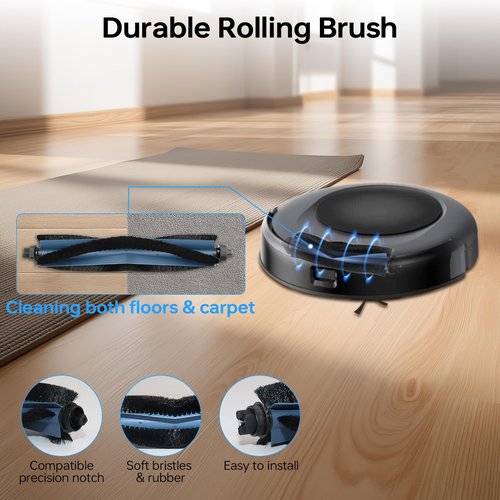 Ancolin 26 PCS Replacement Parts Fit fot Eufy Omni C20 Robot Vacuum Cleaner Accessories Kit, 2 Main Roller Brushs 4 Filters 6 Dust Bags 6 Mop Pads 6 Sidebrushs 1 Cleaning Brush 1 Screwdriver