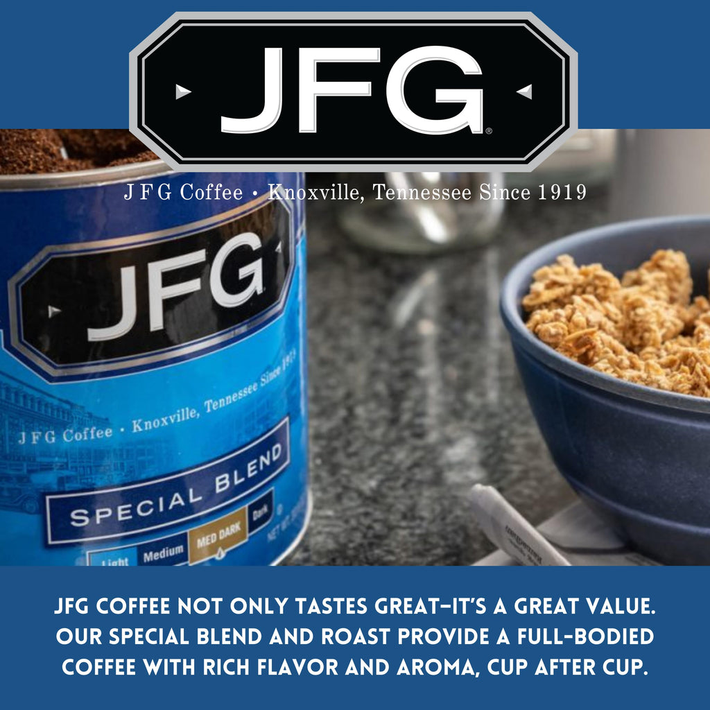 JFG Special Blend Medium-Dark Roast Ground Coffee, 11.5oz Bag (Pack of 12)