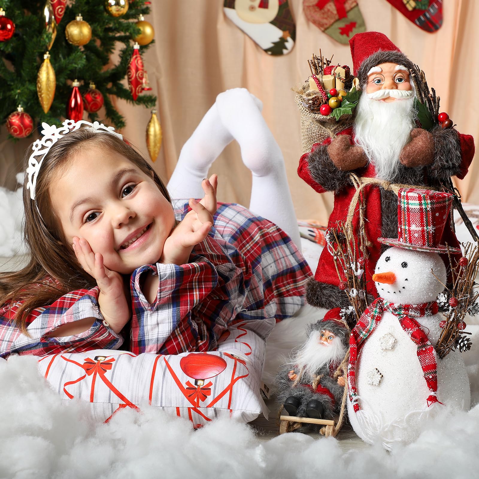 Vodiye Fake Snow for Christmas Decor, 10.5oz/300g - Soft & Lifelike Artificial Snow Cotton Fluff, Perfect for Christmas Villages, Mantels, and Holiday Displays – Bring The Beauty of Snow Indoors