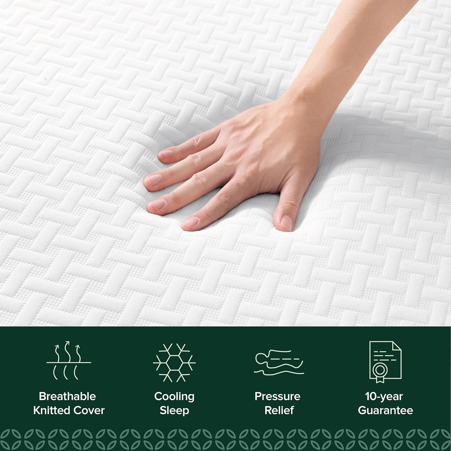 ZINUS 6 Inch Twin Memory Foam Mattress - Cooling Essential Design, Fiberglass Free, Medium Feel