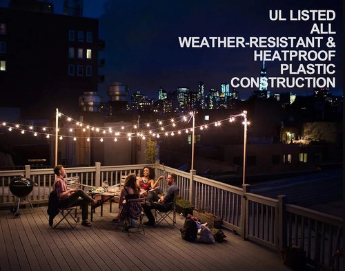 Lampat G40 Globe String Lights - 25 LED Bulbs, 25Ft Length for Indoor/Outdoor Commercial Decor