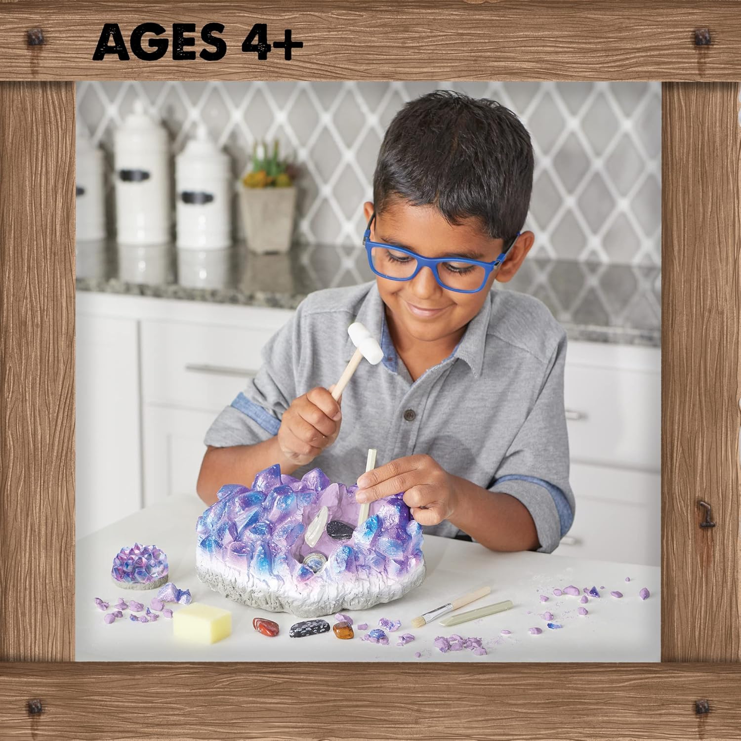 MindWare Dig It Up Giant Gem Discovery Kit | Engaging Geology Experience for Kids with 12 Real Gemstones - Ages 4+