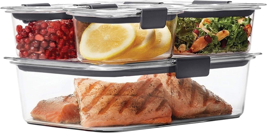 Rubbermaid Brilliance Food Storage Containers - Leak-Proof & Airtight Lids | Set of 5