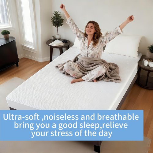 Mattress Protector Queen Size,Waterproof IPX5,Quilted 325GSM Bed Mattress Cover,6"-18''Deep Pocket Fitted Sheet,Soft,Breathable,Noiseless Mattress Pad,Machine Washable Queen Mattress Protector