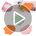 Magnetic Seam Guide for Sewing Machine with Scale Light Pink