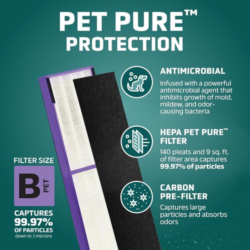 Germ Guardian FLT4850PT True HEPA Replacement Filter B - Pet Pure Treatment for C4900, AC4825 & More