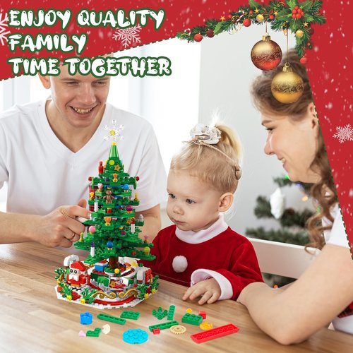 Coovernier Advent Calendar 2025, Christmas Countdown Building Set with LED Light & 2 Play Modes, 24-Day Holiday Activity for Kids & Adults, Creative Christmas Gift for Ages 6+