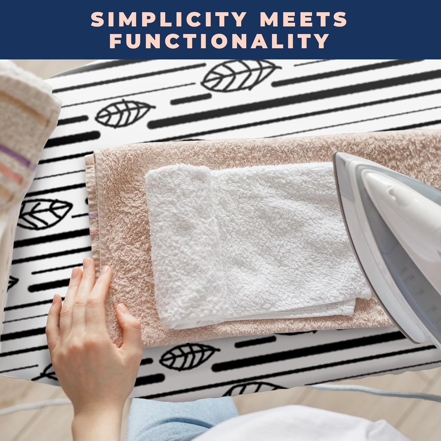 Skiennix Ironing Board Cover - Extra Thick Heavy Duty Padded, Non-Stick & Scorch Resistant | 15x54 with 3 Fasteners