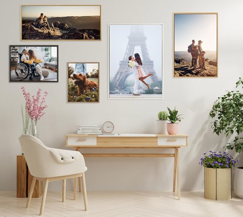 Kate and Laurel Custom Printed Canvas Wall Art - 40x18 Black Sylvie Personal Print for Bedroom or Living Room Decor | Hand Framed in the USA