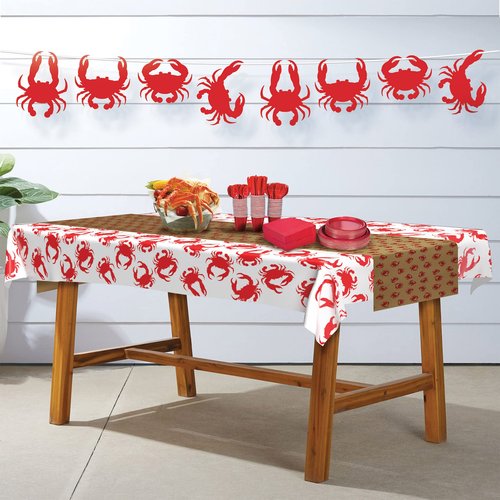 Beistle Crab Kraft Paper Table Roll Multicolor