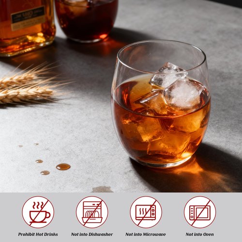 24 Pack 12oz Plastic Stemless Wine Glasses, Disposable Clear Wine Cups - Shatterproof, Unbreakable & BPA-Free, Recyclable Drinkware for Wedding Reception, Birthday Party, New Year, Holidays & Events