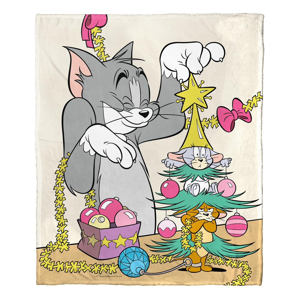 Northwest Tom & Jerry Silk Touch Throw Blanket, 50" x 60", Mouse Tree