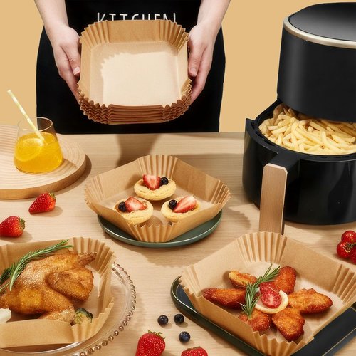 COSORI Disposable Air Fryer Liners - 2 Qt Parchment Paper Baking Sheets for Easy Cleanup