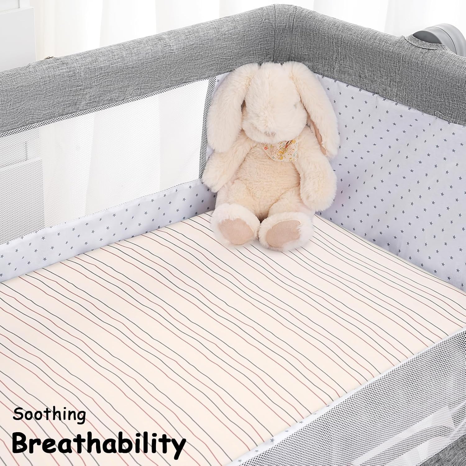 Yoofoss Fitted Bassinet Sheets Set - 3-Pack Soft & Breathable for Halo Bassinest | Brown & Animal Prints