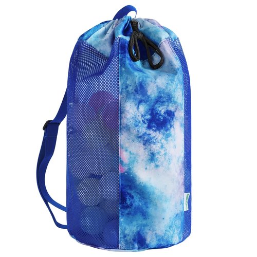 Tie dyed Large Mesh Beach Bag for Kids, Kids Drawstring Beach Backpack for Girls Boys, Tote Mesh Beach Toys Bag, Swim Pool Toys Balls Storage Bags Gym Bag, Beach Toy Shells Organizer