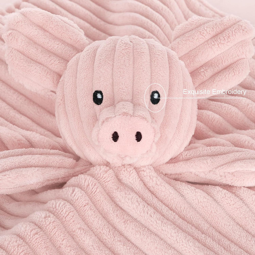 Skiennix Baby Security Blanket - Soft Pig Lovey Toy for Newborns | Pink 15 Inch Snuggle Gift