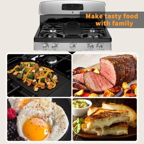 Allstare WB31K10217 Cooktop Griddle Replacement Parts for GE Stove Griddle Plate GE Adora Stove Top Cast Iron Center Griddle General Electric Gas Range Parts Flat Top Pan 1 Pack