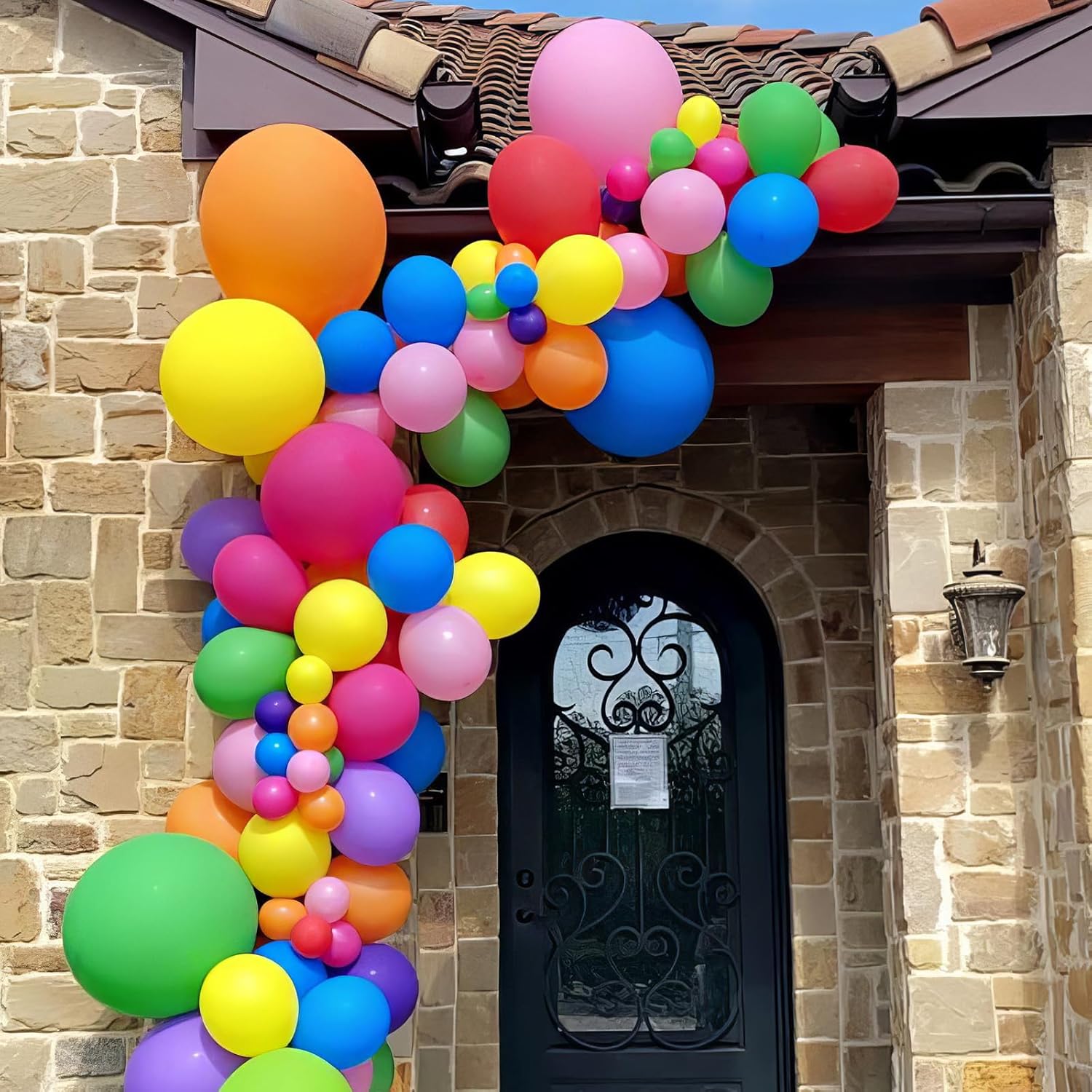 Rainbow Balloons by [Brand Name] - Colorful Latex Balloons for Birthday Parties & Celebrations | 12-Pack