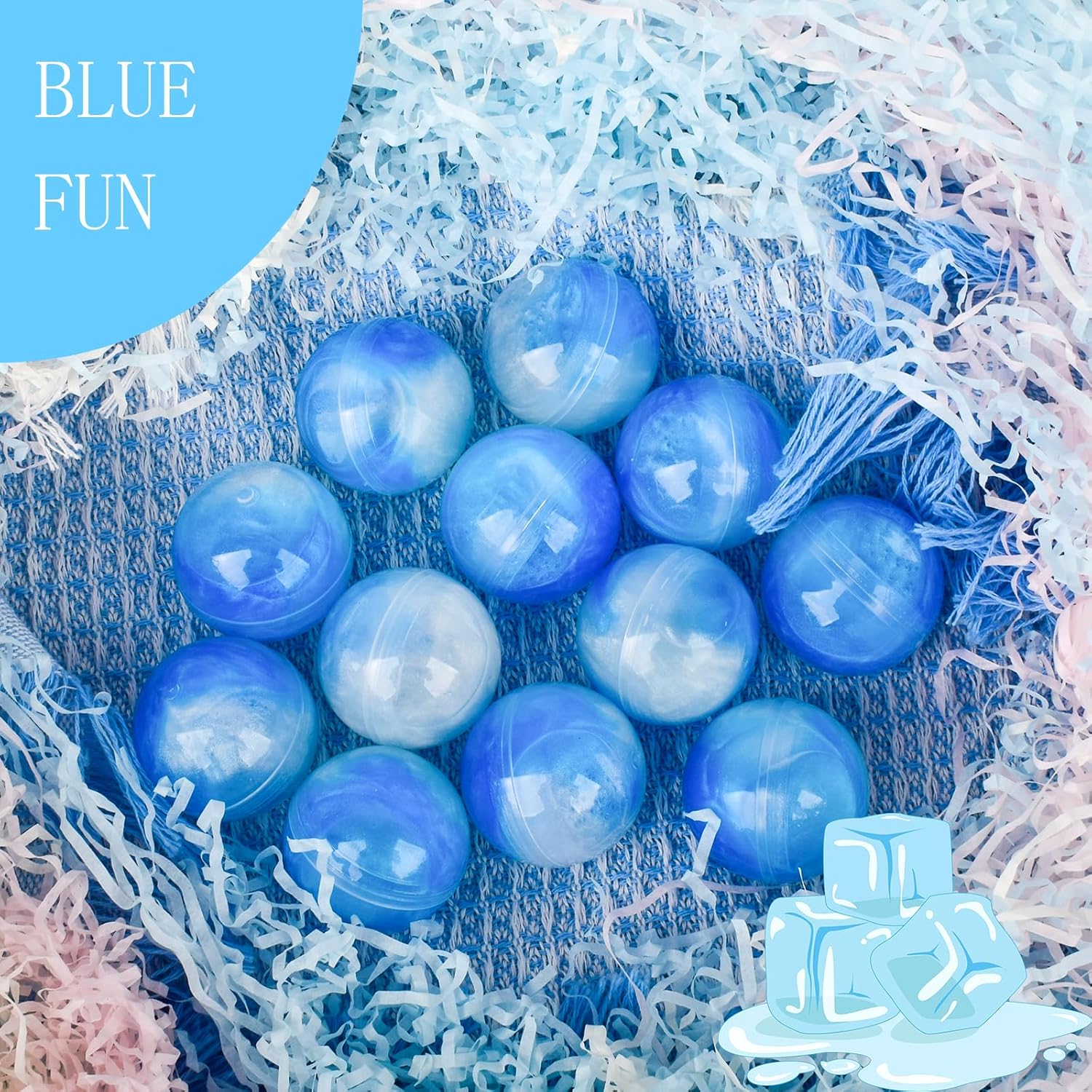 Skiennix Frozen Slime Party Favors - 24 Pack Ice Slime Balls for Kids | Perfect for Valentine's Day & Easter Goodie Bags