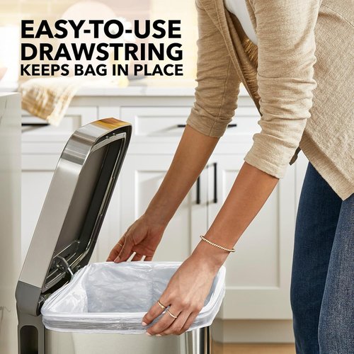 Glad ForceFlex Trash Bags - 13 Gallon Fresh Clean Drawstring Bags | 110 Count Pack of 3