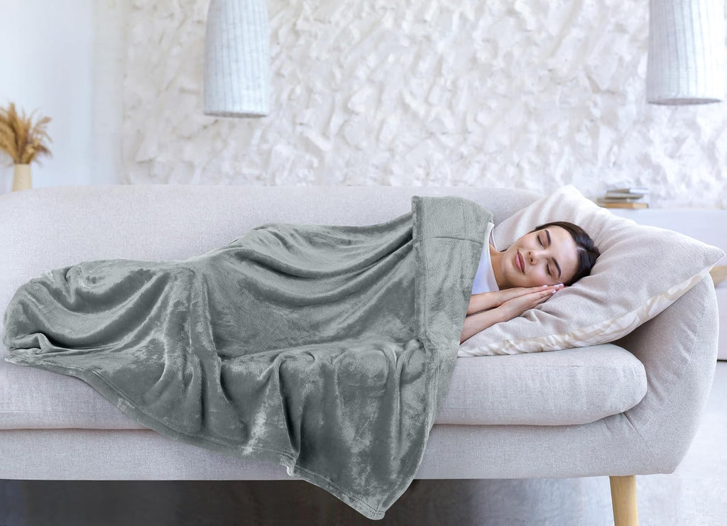 Utopia Bedding Fleece Blanket - Ultra Soft & Warm Queen Size (90x90 Inches) | Ash Grey Cozy All-Season Decor
