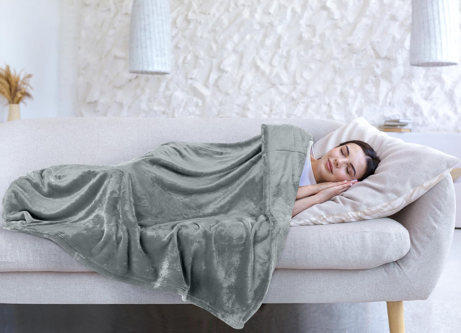Utopia Bedding Fleece Blanket - Ultra Soft & Warm Queen Size (90x90 Inches) | Ash Grey Cozy All-Season Decor